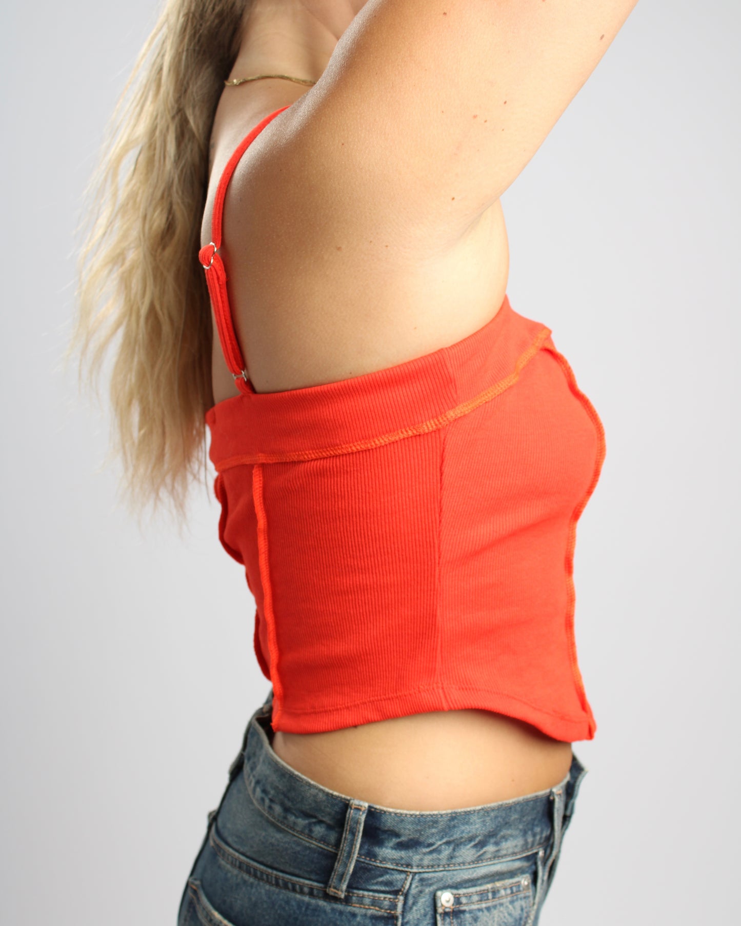 Coral Red Cami Top