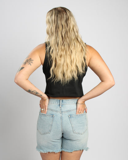 Slightly Distressed Blue Jean Shorts