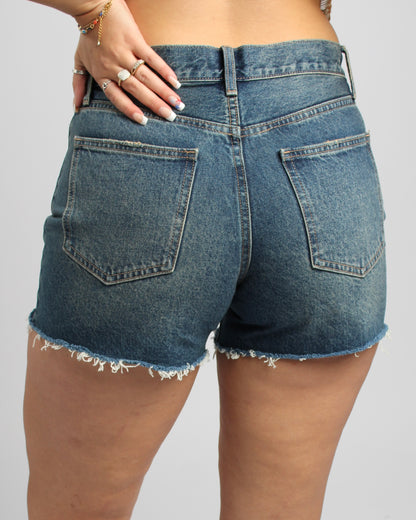 Blue Dark Wash Jean Shorts