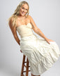 Tiered Off White Maxi Skirt