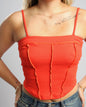 Coral Red Cami Top