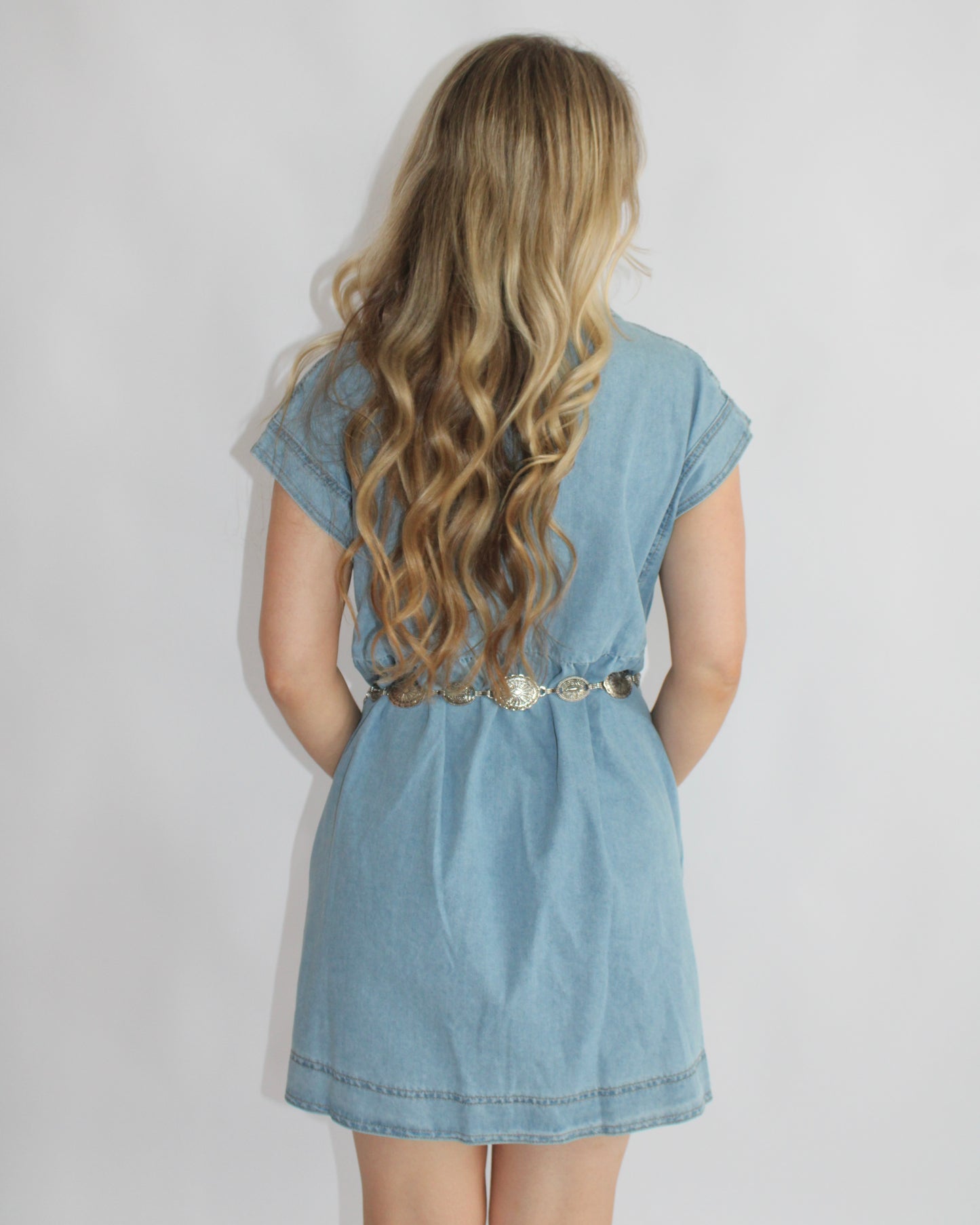 Babydoll Blue Denim Mini Dress