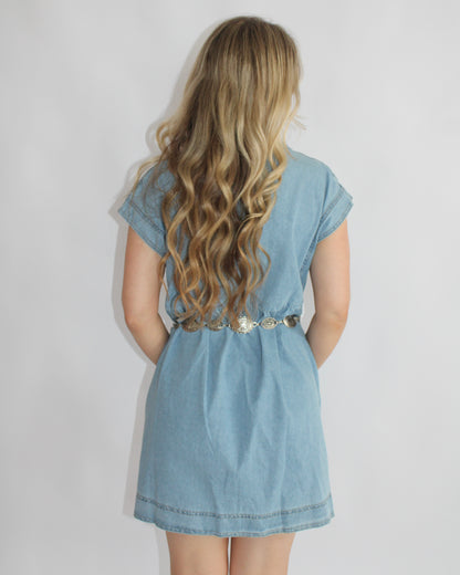 Babydoll Blue Denim Mini Dress