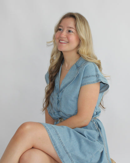 Babydoll Blue Denim Mini Dress