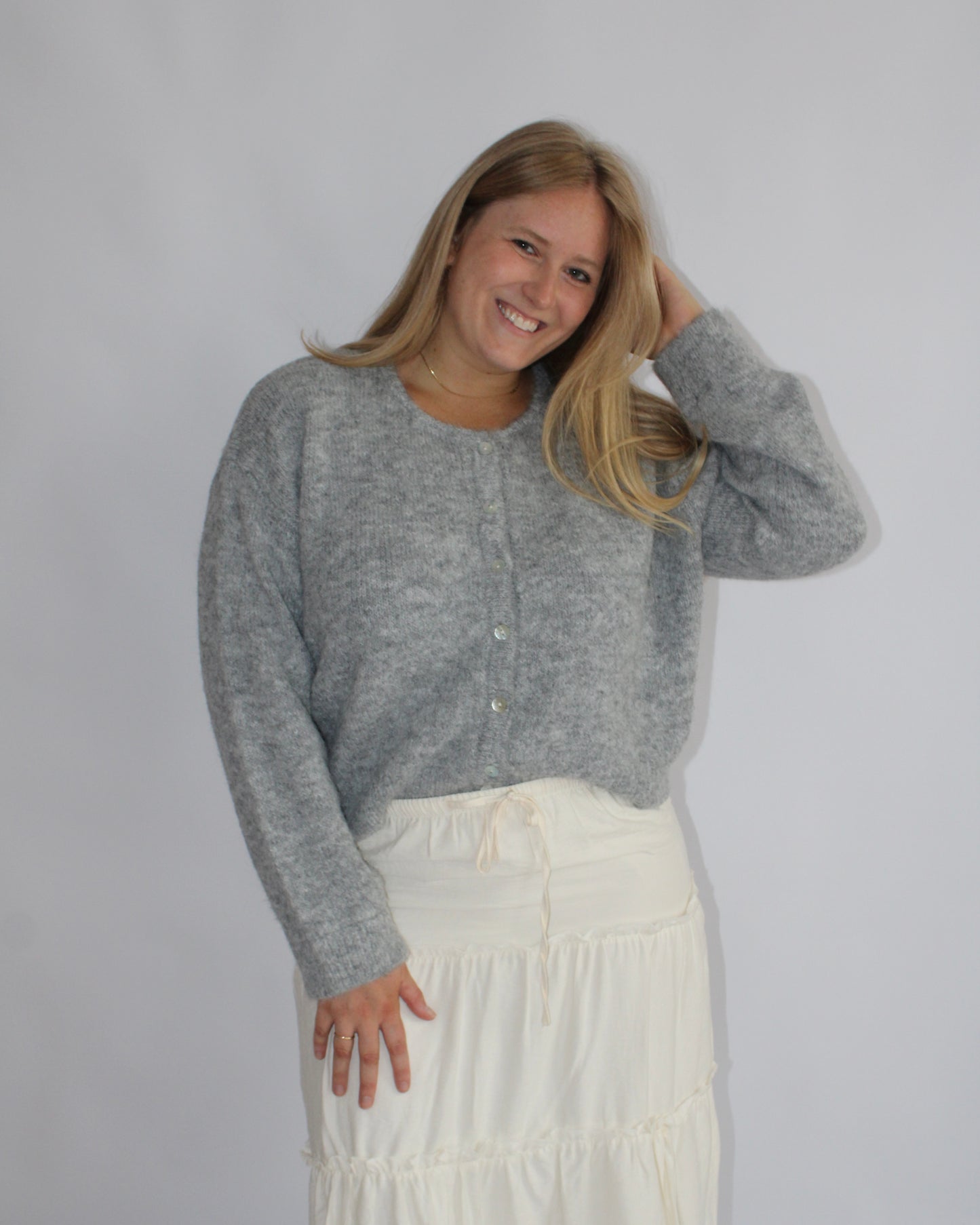 Heather Gray Long Sleeve Cardigan