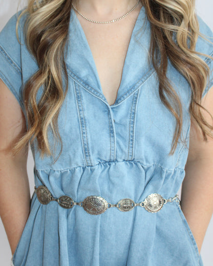 Babydoll Blue Denim Mini Dress