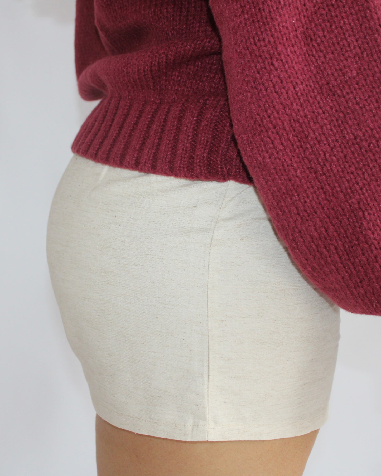 Natural Linen Drawstring Shorts